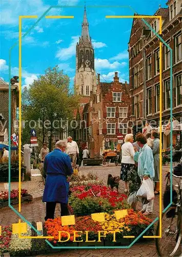 AK / Ansichtskarte Delft Bloemenmarkt Hippolytusbuurt Kat. Delft