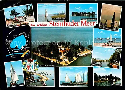AK / Ansichtskarte Steinhuder Meer Insel Wilhelmstein Strand Promenade Strandhotel Kat. Wunstorf