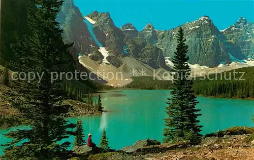 AK / Ansichtskarte Alberta  Moraine Lake Valley of Ten Peaks  Kat. Kanada