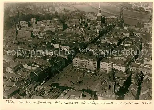 AK / Ansichtskarte Dresden Altmarkt Zwinger Schloss Hofkirche  Kat. Dresden Elbe