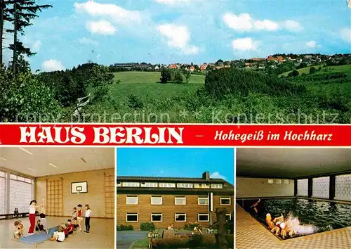AK / Ansichtskarte Braunlage Haus Berlin Turnhalle Hallenbad Aussenansicht Kat. Braunlage Harz