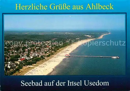 AK / Ansichtskarte Ahlbeck Ostseebad Fliegeraufnahme Kat. Heringsdorf Insel Usedom