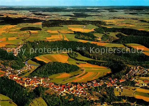 AK / Ansichtskarte Kirchberg Jagst Fliegeraufnahme Kat. Kirchberg an der Jagst