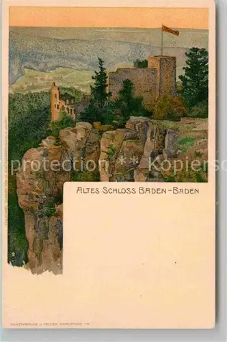 AK / Ansichtskarte Baden Baden Altes Schloss Kat. Baden Baden