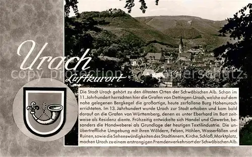 AK / Ansichtskarte Bad Urach Teilansicht mit Kirche Kat. Bad Urach