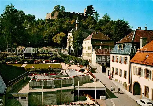 AK / Ansichtskarte Lindenfels Odenwald Ortsmotiv mit Burgruine Kat. Lindenfels