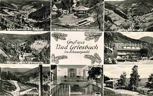 AK / Ansichtskarte Bad Griesbach Schwarzwald  Renchtal Kurpavillon Kniebis Muetterheim Trinkhalle  Kat. Bad Peterstal Griesbach