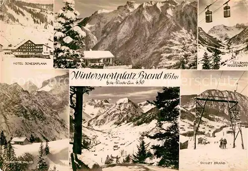 AK / Ansichtskarte Brand Vorarlberg Skilift Winter Hotel Schesaplana Niggenkopf  Kat. Brand