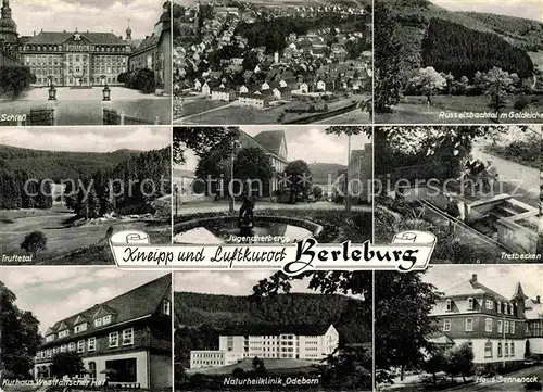 AK / Ansichtskarte Berleburg Bad Schloss Ruesselsbachtal Goldeiche Truftetal Kurhaus Sonneneck Kat. Bad Berleburg