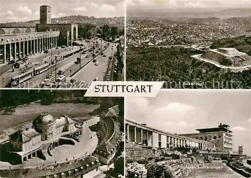 AK / Ansichtskarte Stuttgart Hauptbahnhof Birkenkopf Schloss Salitude Flughafen Echterdingen Kat. Stuttgart