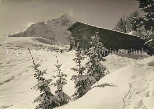 AK / Ansichtskarte Schwarzenberghuette Winterlandschaft Kat. Bad Hindelang