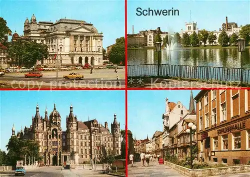 AK / Ansichtskarte Schwerin Mecklenburg Pfaffenteich Schloss Hermann Matern Strasse Kat. Schwerin