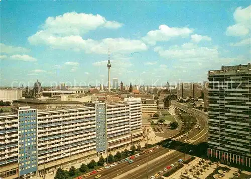 AK / Ansichtskarte Berlin Leipziger Strasse mit Fernsehturm Dom  Kat. Berlin