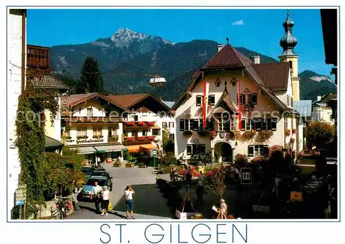 AK / Ansichtskarte St Gilgen Salzkammergut am Wolfgangsee mit Schafberg Kat. St Gilgen Wolfgangsee