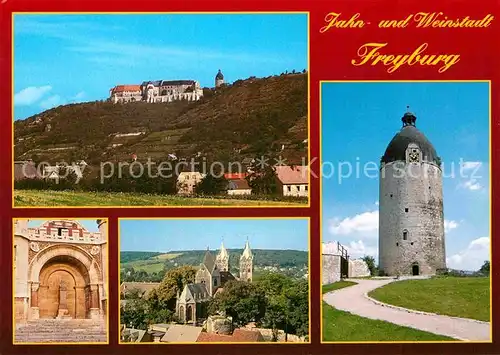 AK / Ansichtskarte Freyburg Unstrut Schloss Neuenburg Jahndenkmal Marienkirche Bergfried Kat. Freyburg Unstrut