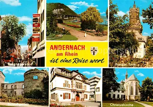 AK / Ansichtskarte Andernach Runder Turm Museum Schlossgarten  Kat. Andernach
