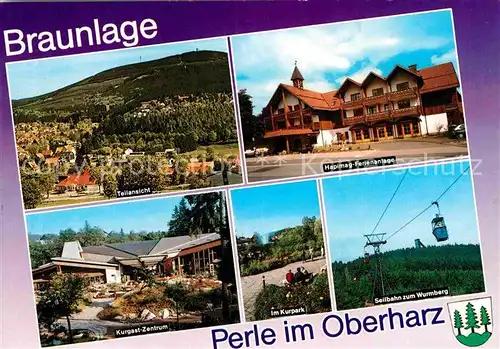 AK / Ansichtskarte Braunlage Hapimag Ferienanlage Kurgast Zentrum Kurpark Seilbahn zum Wurmberg Kat. Braunlage Harz