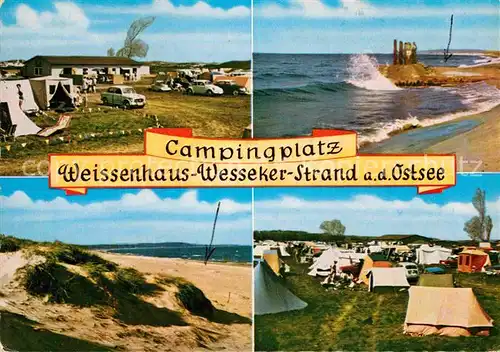 AK / Ansichtskarte Weissenhaus Campingplatz Wesseker Strand an der Ostsee Duenen Kat. Wangels