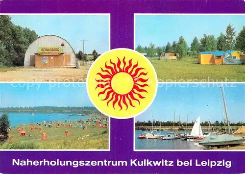 AK / Ansichtskarte Kulkwitz Naherholungszentrum Campingplatz Badestrand Seglerhafen Sonne Kat. Markranstaedt