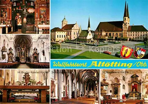 AK / Ansichtskarte Altoetting Wallfahrtsort Gnadenkapelle Basilika Kirche Kapellplatz Kat. Altoetting