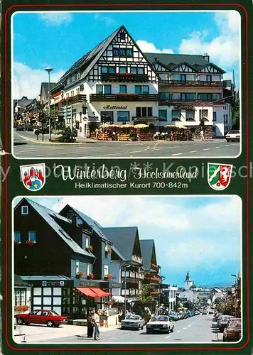 AK / Ansichtskarte Winterberg Hochsauerland Hotel Restaurant Hauptstrasse Kurort Kat. Winterberg