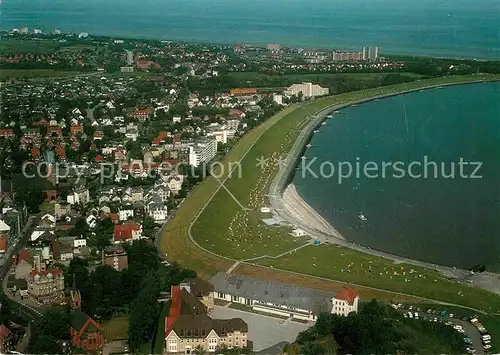 AK / Ansichtskarte Cuxhaven Nordseebad Grimmershoernbucht Fliegeraufnahme Kat. Cuxhaven