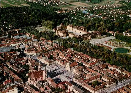 AK / Ansichtskarte Ludwigsburg Wuerttemberg Fliegeraufnahme Schloss Gartenschau 