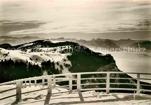 AK / Ansichtskarte Mont Revard Vue prise du teleferique au loin massif de la Grande Chartreuse Gebirgspanorama Alpen Kat. Aix les Bains