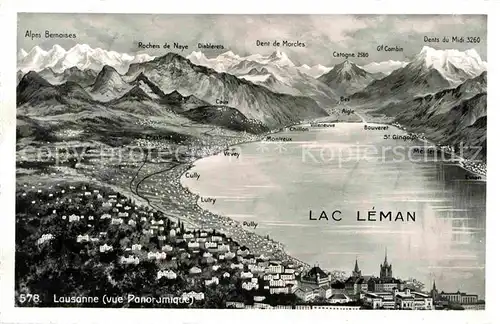 AK / Ansichtskarte Lausanne VD Cully Lutry Pully Lac Leman Kat. Lausanne