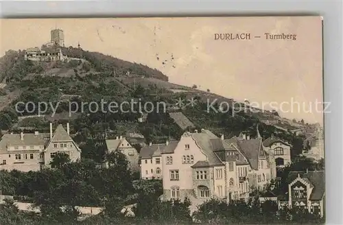 AK / Ansichtskarte Durlach mit Turmberg Kat. Karlsruhe