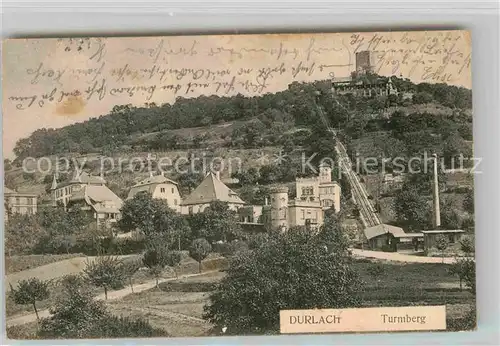 AK / Ansichtskarte Durlach mit Turmberg Kat. Karlsruhe