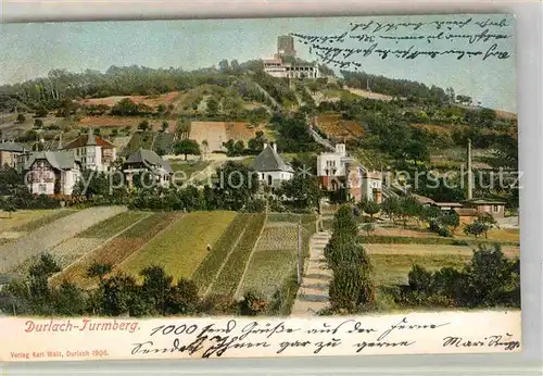 AK / Ansichtskarte Durlach mit Turmberg Kat. Karlsruhe