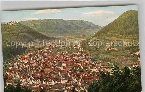AK / Ansichtskarte Bad Urach Panorama mit Ruine Kat. Bad Urach