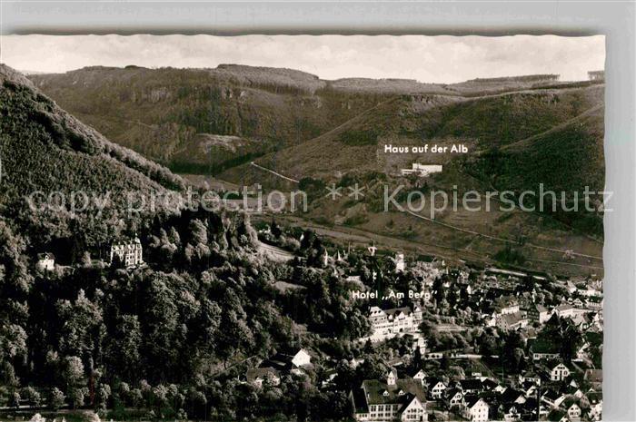 Ak Ansichtskarte Bad Urach Panorama Haus Auf Der Alb Hotel Am