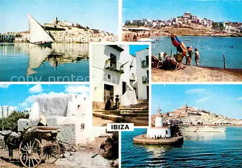 AK / Ansichtskarte Ibiza Islas Baleares Strand Gasse Eselswagen Kat. Ibiza