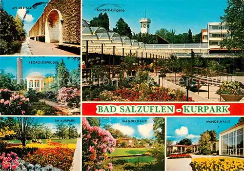 AK / Ansichtskarte Bad Salzuflen Kurpark Leopoldsprudel Saline Wandelhalle  Kat. Bad Salzuflen