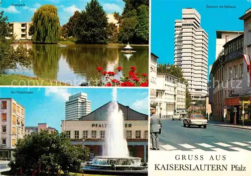 AK / Ansichtskarte Kaiserslautern Volkspark Rathaus Pfalztheater Kat. Kaiserslautern