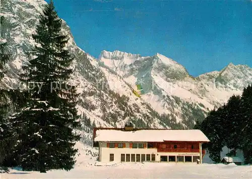 AK / Ansichtskarte Oberstdorf Berggasthof Oytalhaus mit Schneck Himmelhorn Grosse Wilde Winterpanorama Allgaeuer Alpen Kat. Oberstdorf