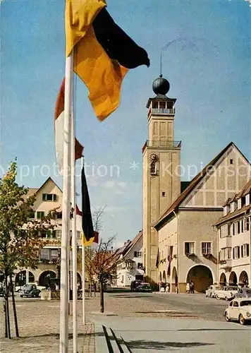 AK / Ansichtskarte Freudenstadt Rathaus Fahnen Heilklimatischer Kurort im Schwarzwald Kat. Freudenstadt