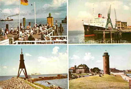 AK / Ansichtskarte Cuxhaven Nordseebad Alte Liebe Hanseatic Schiff Kugelbake Leuchtturm Kat. Cuxhaven