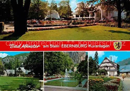 AK / Ansichtskarte Bad Muenster Stein Ebernburg Kuranlagen Musikpavillon Kurpark Promenade Kat. Bad Muenster am Stein Ebernburg