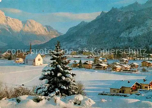 AK / Ansichtskarte Bayerisch Gmain Winterpanorama mit Untersberg und Lattengebirge Kat. Bayerisch Gmain