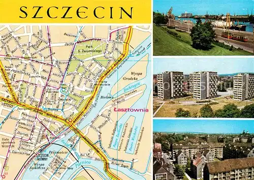 AK / Ansichtskarte Szczecin Porta na Odrze Zabudowa rejonu alei Wyzwolenia Starego Miasta Kat. Szczecin Stettin