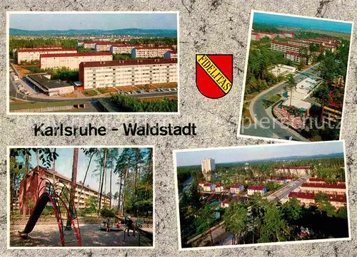 AK / Ansichtskarte Waldstadt Karlsruhe Fliegeraufnahme Kat. Karlsruhe