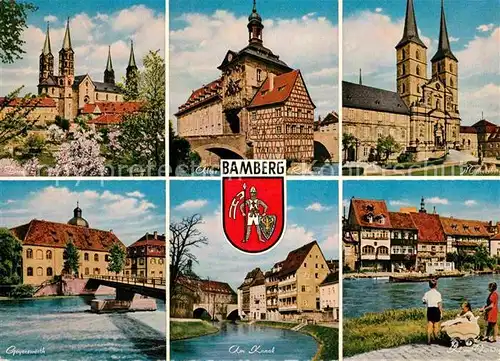 AK / Ansichtskarte Bamberg Dom Kanal Rathaus Kat. Bamberg