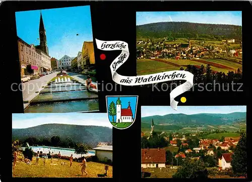 AK / Ansichtskarte Waldkirchen Niederbayern Schwimmbad Zentrum Panorama Kat. Waldkirchen