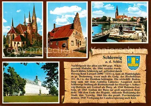 AK / Ansichtskarte Schleswig Schlei Rathaus Hafen Kirche Kat. Erfde