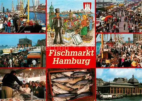 AK / Ansichtskarte Hamburg Fischmarkt Kat. Hamburg