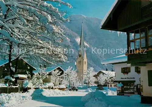 AK / Ansichtskarte Bayrischzell Kirche Winterlandschaft Kat. Bayrischzell