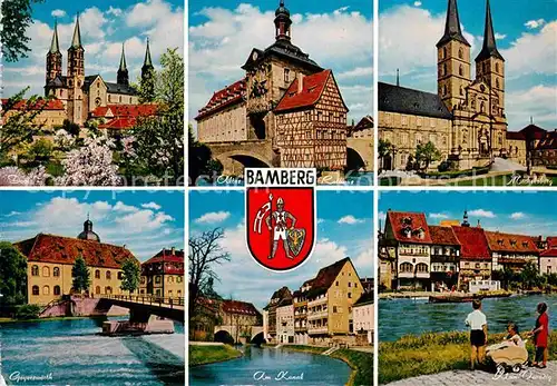 AK / Ansichtskarte Bamberg Dom Moritzburg Rathaus Kanal Klein Venedig Kat. Bamberg